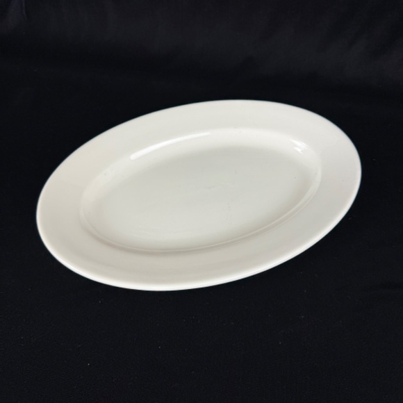 Vintage Buffalo China White 11.5 in Oval Platter Chop Plate Restaurant Ware USA - Picture 10 of 10